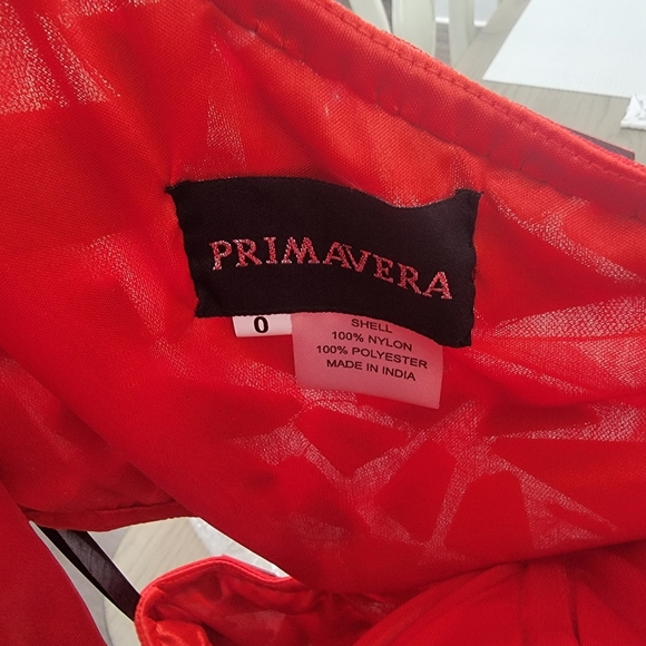 Primavera Red Cut Glass Dress - Picture 12 of 13